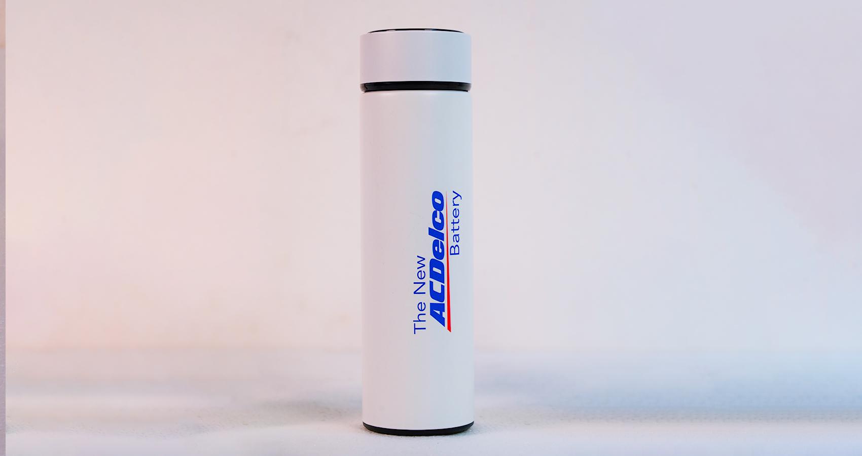 Corporate drinkware with company logo